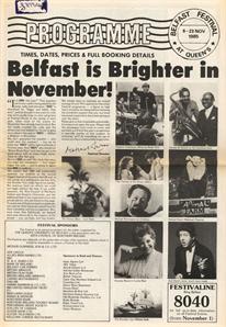 1985 Belfast Festival Cover