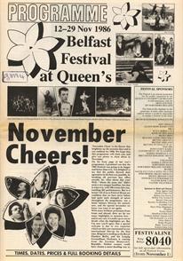 1986 Belfast Festival Cover